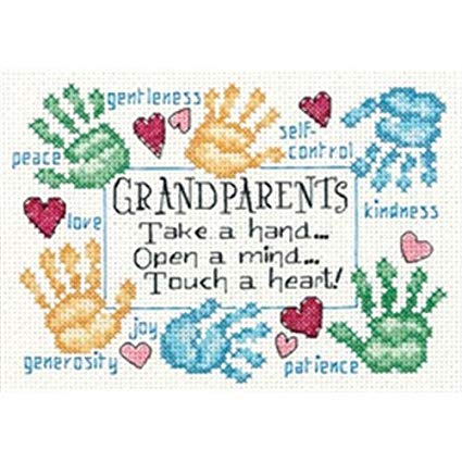 Mini Grandparents Touch A Heart Counted Cross Stitch Kit